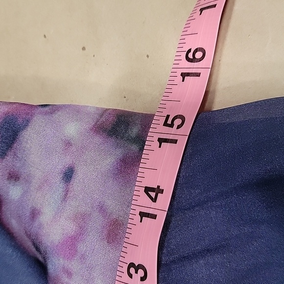 Luxe by Seraphine Size 6 Navy Blue & Pink Floral Silk Maternity Gown - Picture 11 of 16